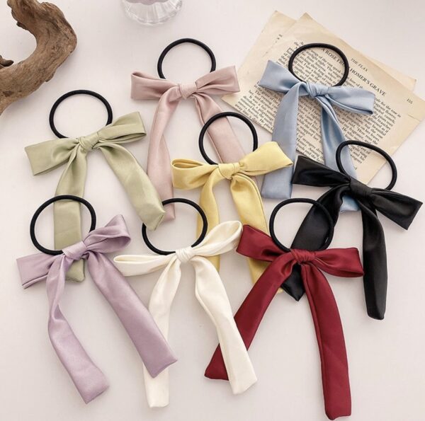 8pcs Minimal Detachable Ribbon Elastic Hair Scrunchies