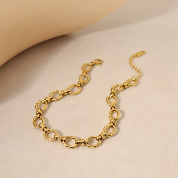 Non Tarnish Simple Punk Chain Bracelet - Image 2