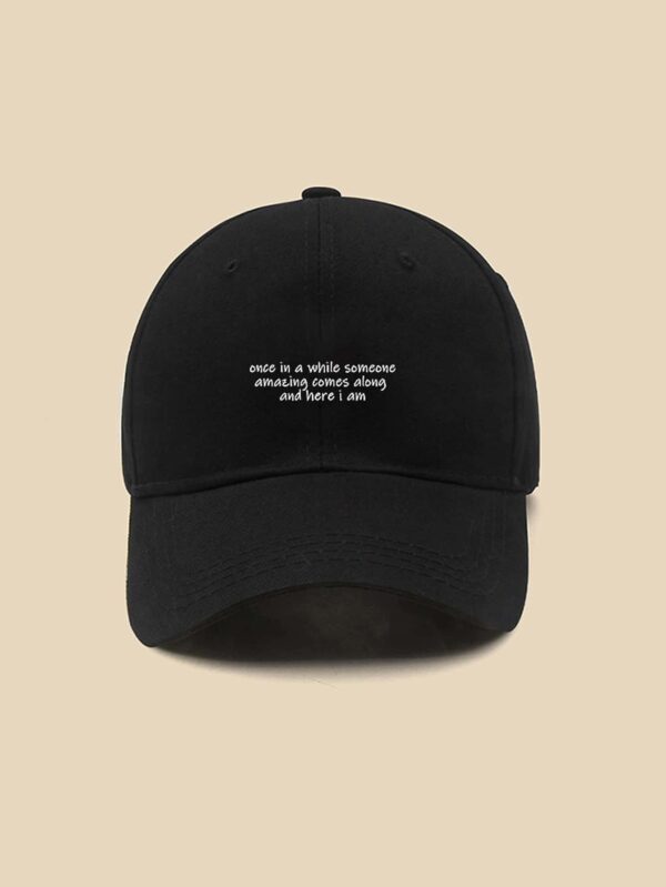 Slogan Graphic Baseball Cap