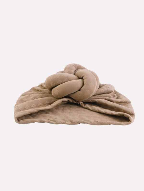 Khaki Color Knot Decor Head Wrap - Image 2