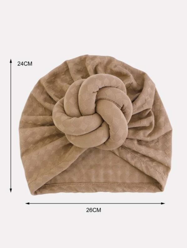 Khaki Color Knot Decor Head Wrap - Image 3