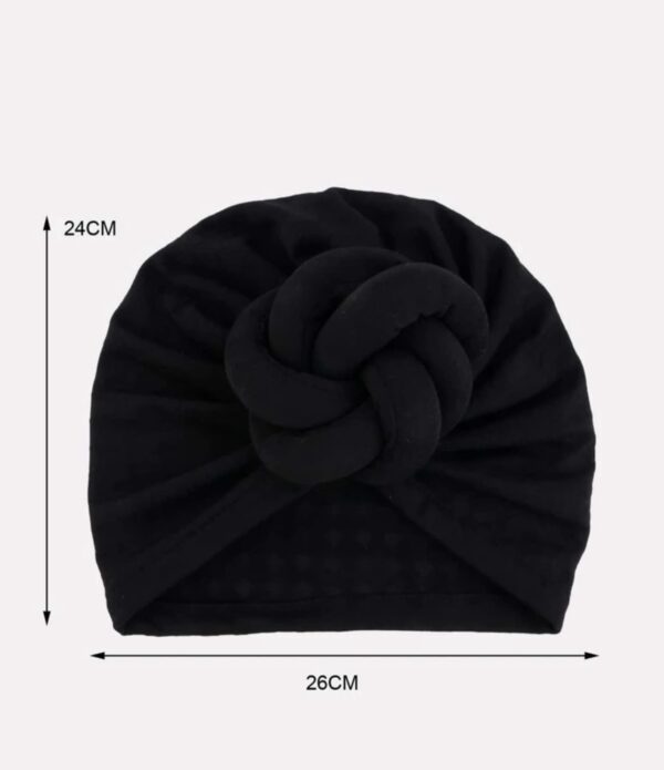 Black Color Knot Decor Head Wrap - Image 2