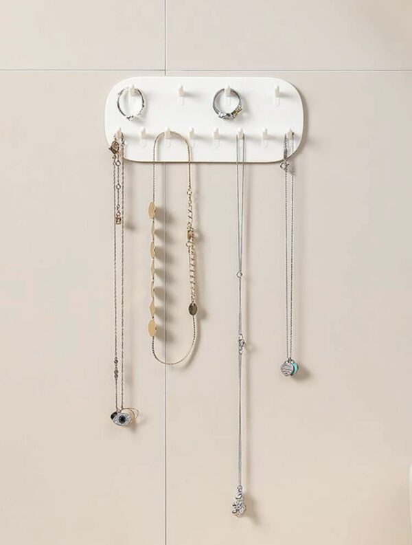 1pc White Wall Mounted Jewelry Storage Rack