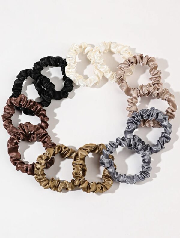 12pcs Solid Hair Scrunchies - Image 3