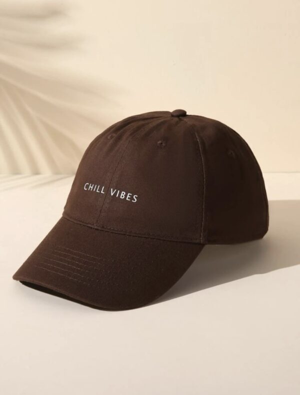 Brown Graphic Print Baseball Cap - Image 3