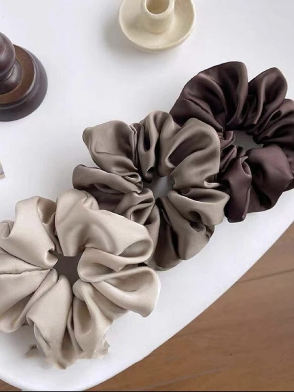 3pcs Solid Casual Scrunchies