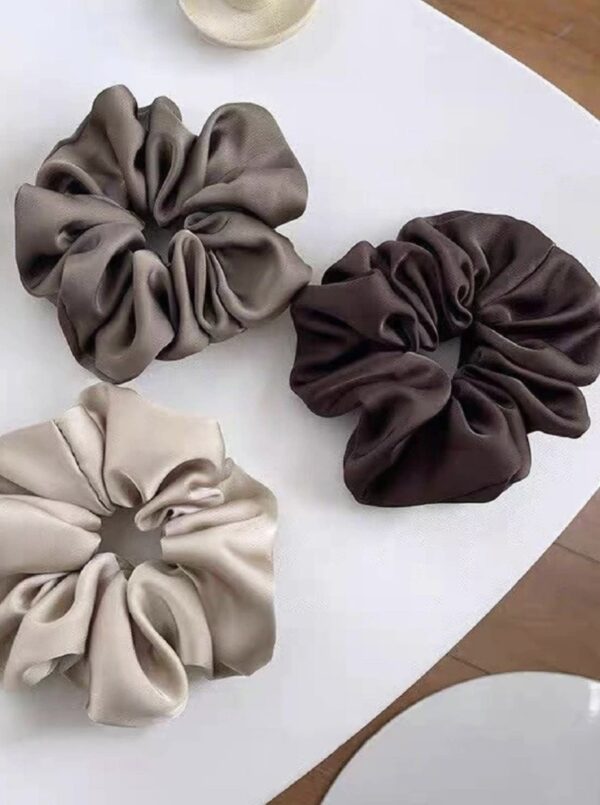 3pcs Solid Casual Scrunchies - Image 2