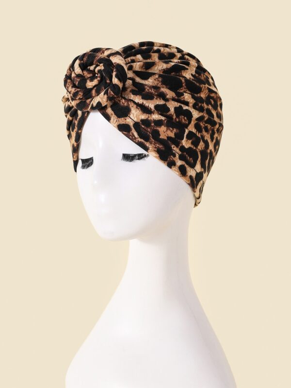 Leopard Print Wrap Hat