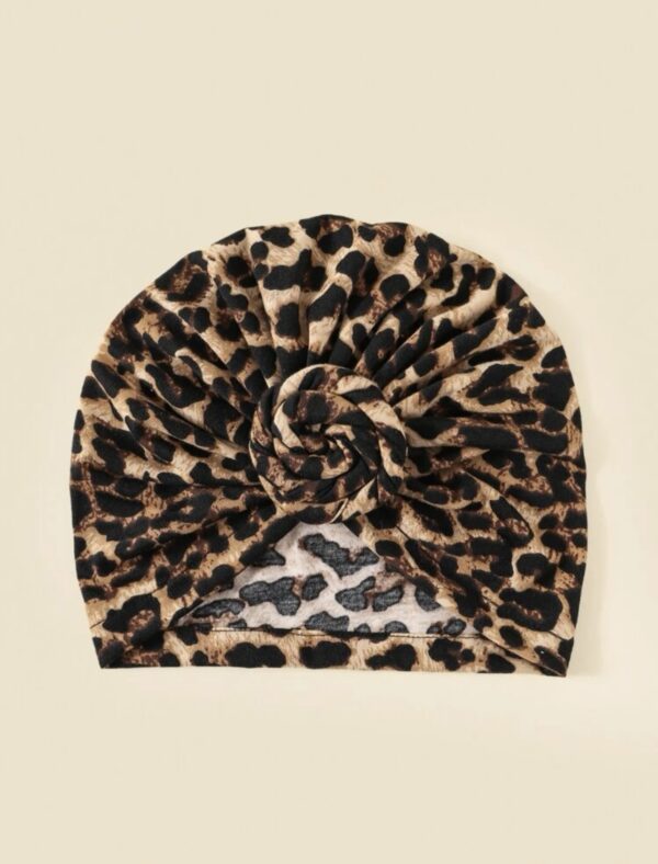 Leopard Print Wrap Hat - Image 3