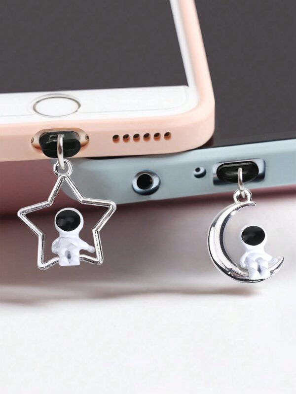 2pcs Gold Astronaut Shaped Anti-dust Plug (IPhone)