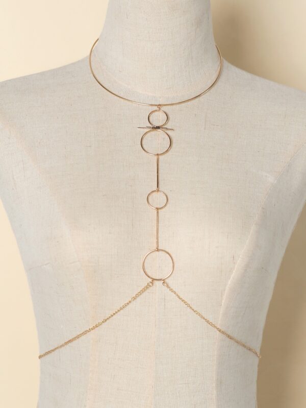 Ring Decor Choker Body Chain