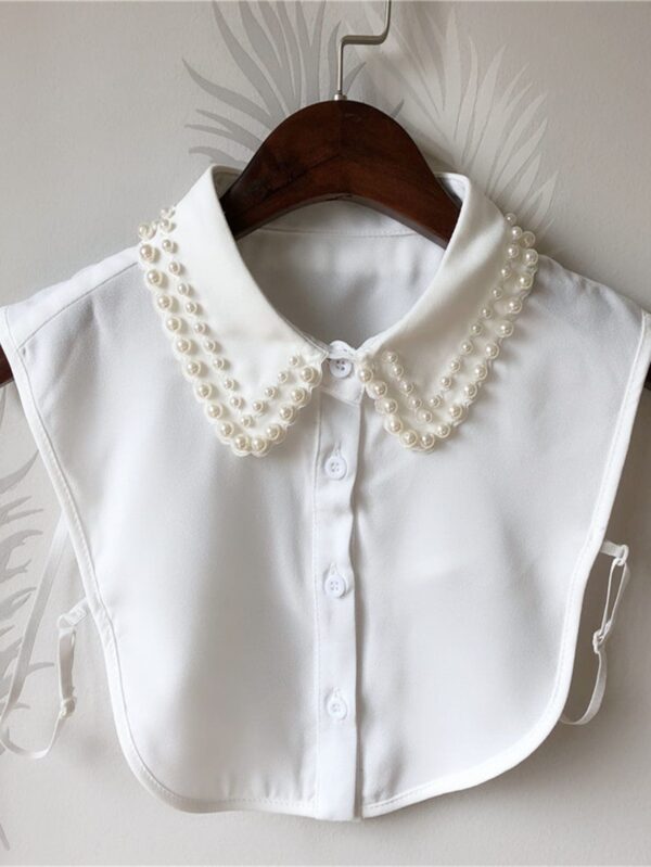 Classic Faux Collar Pearl Design Dickey