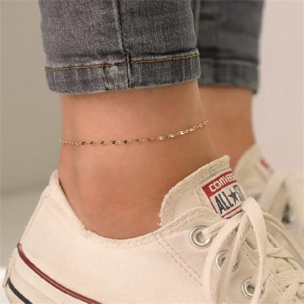 Simple Non Tarnish Fish Lips Anklet - Image 2