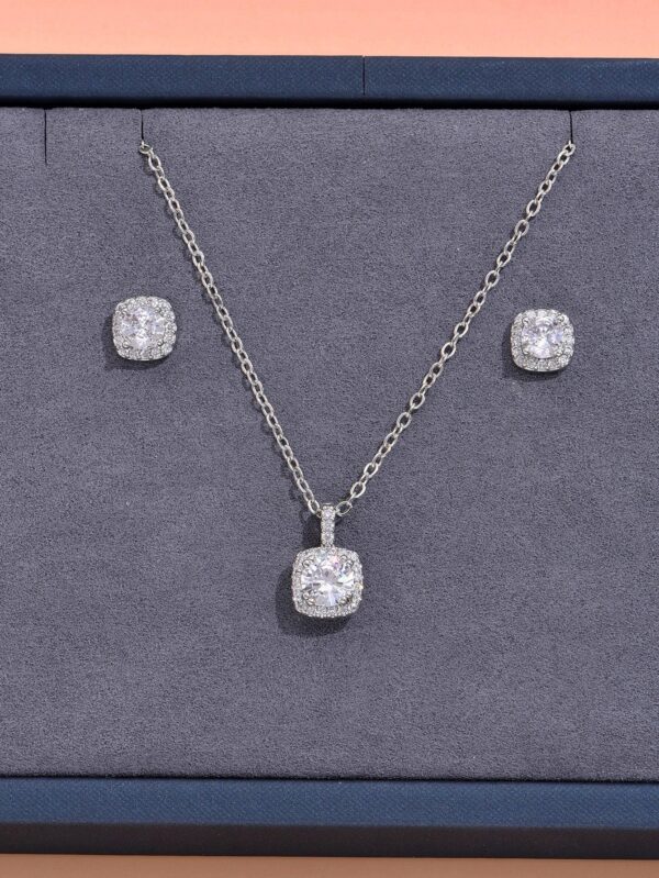 3pcs Cubic Zirconia Decor Jewelry Set