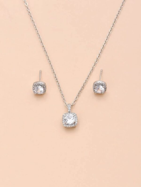 3pcs Cubic Zirconia Decor Jewelry Set - Image 2