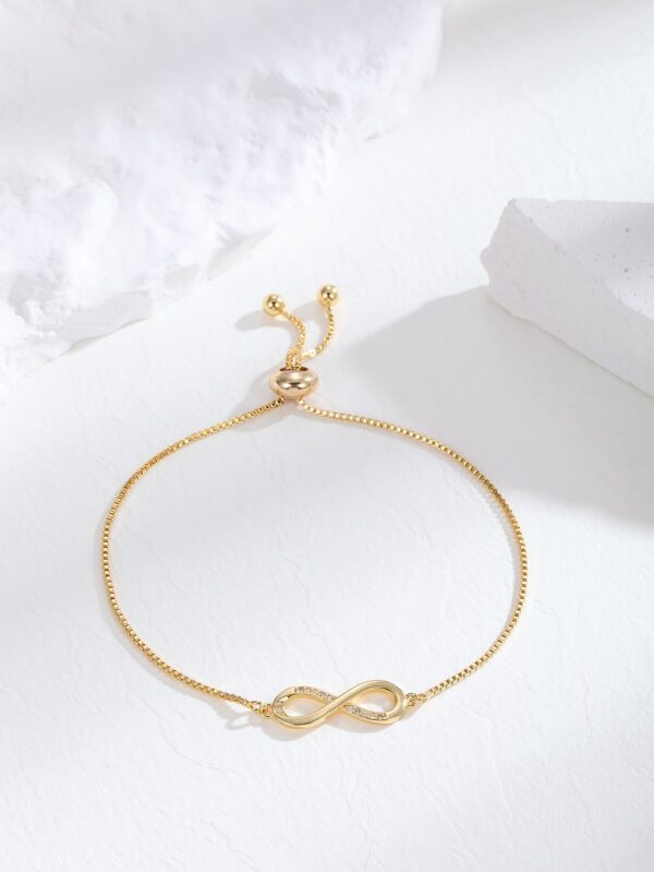 Cubic Zirconia Infinity Adjustable Bracelet