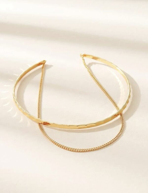 Gold Chain Charm Arm Cuff - Image 2