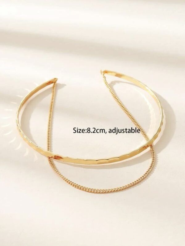 Gold Chain Charm Arm Cuff - Image 3