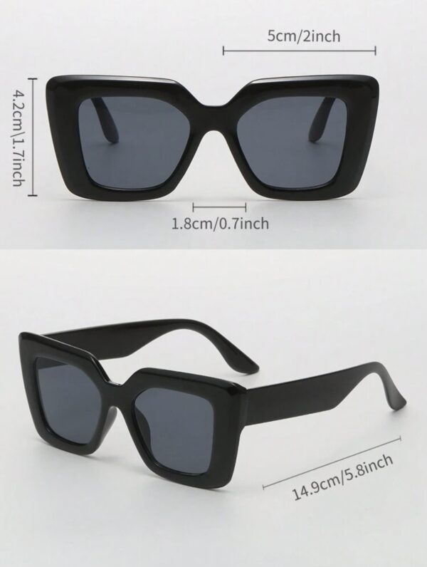 Square Decorated Fashion Sunglasses - Image 3