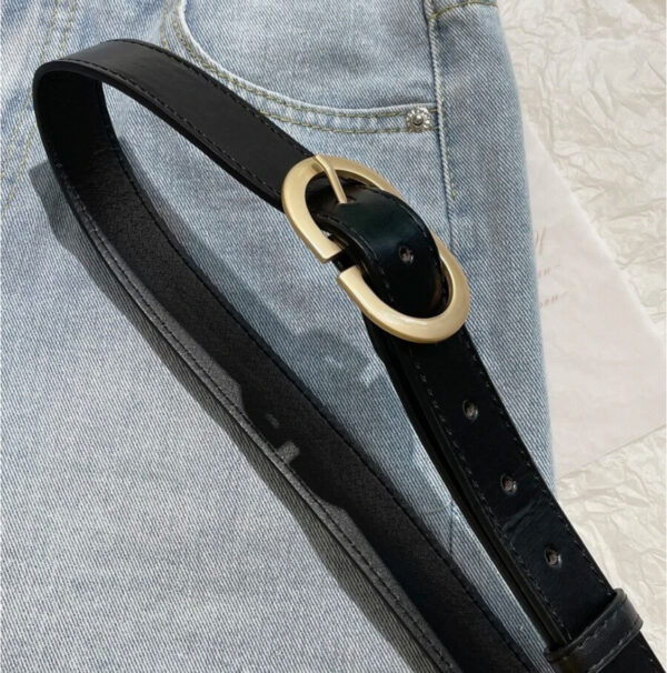 Black Oval Buckle Belt - Image 2