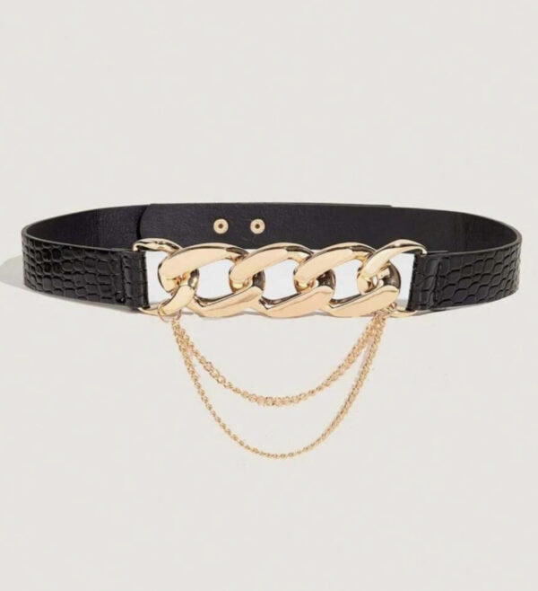 Crocodile Pattern Adjustable Chain Belt