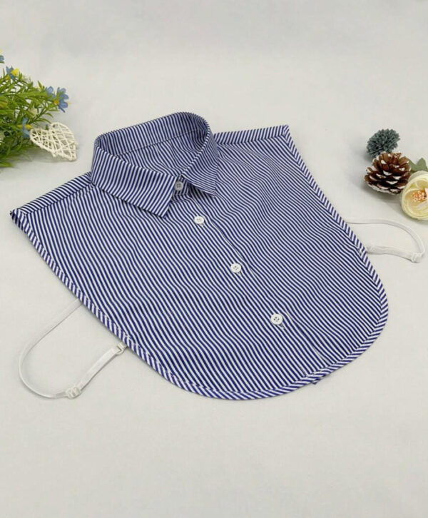 Blue Stripe Pattern Dickey Collar