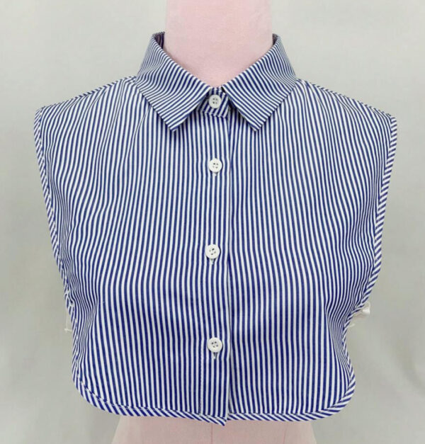 Blue Stripe Pattern Dickey Collar - Image 3