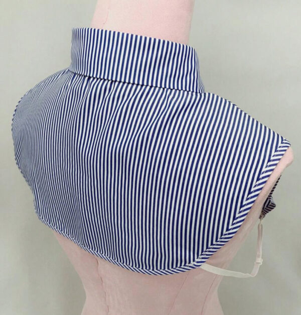 Blue Stripe Pattern Dickey Collar - Image 2