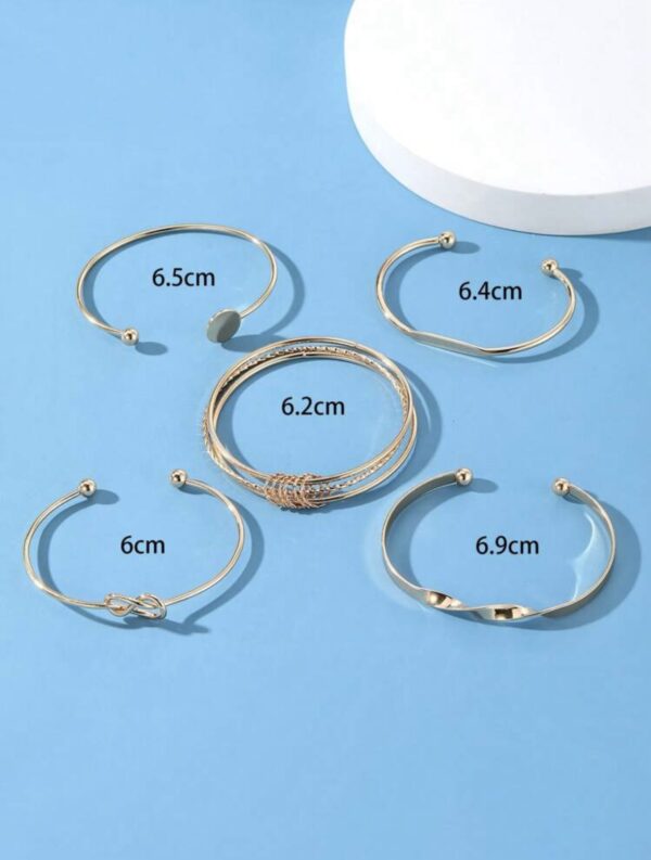 5pcs Bohemian Style Women's Metal Bracelet Set - Image 2