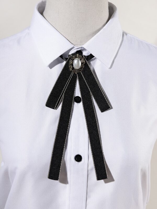 Ribbon Bow Tie Solid Color Stylish Bow Tie