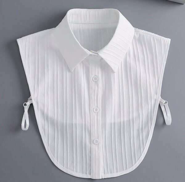 White Striped Shirt Faux Collar