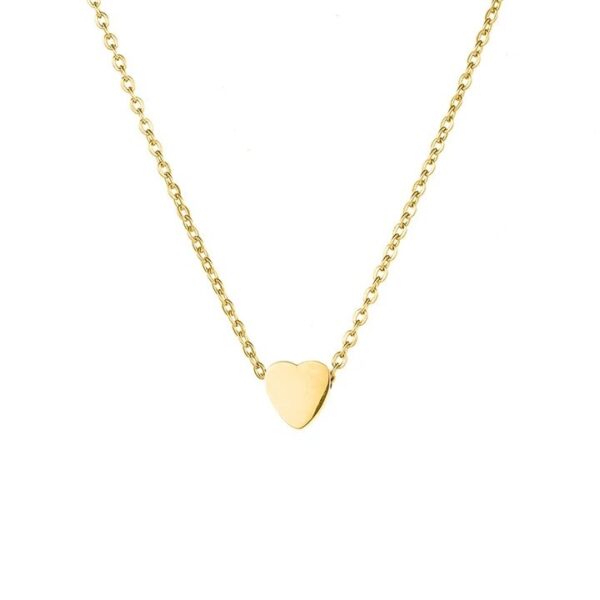 Gold Non Tarnish Tiny Heart Choker Necklace