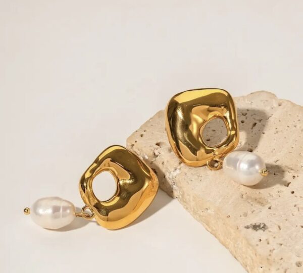 Pearl Drop Design Statement Earrings