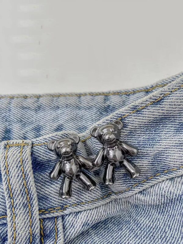 2pcs Cartoon Bear Design Waist Adjustment Buckle