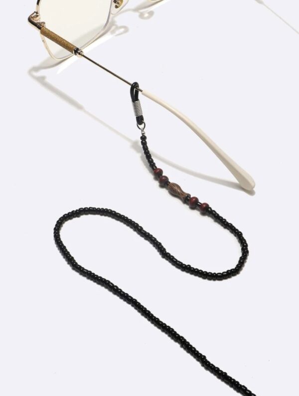 Black Beaded Glasses Chain - Image 2