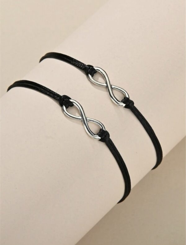 2pcs Couple Infinity Decor Bracelet - Image 2