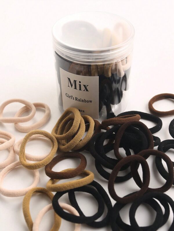 50pcs/Can Elastic Hair Ties
