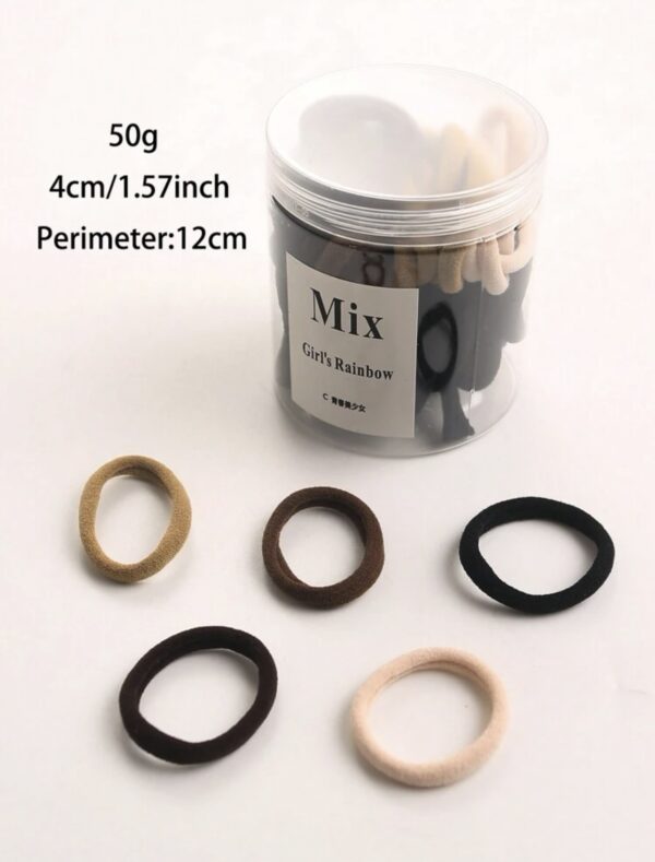 50pcs/Can Elastic Hair Ties - Image 4