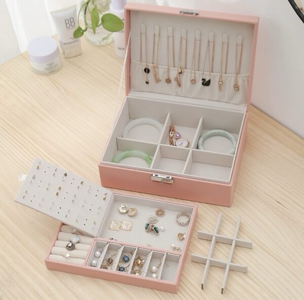 Large Multi-Grid Jewelry Storage Box - Image 3