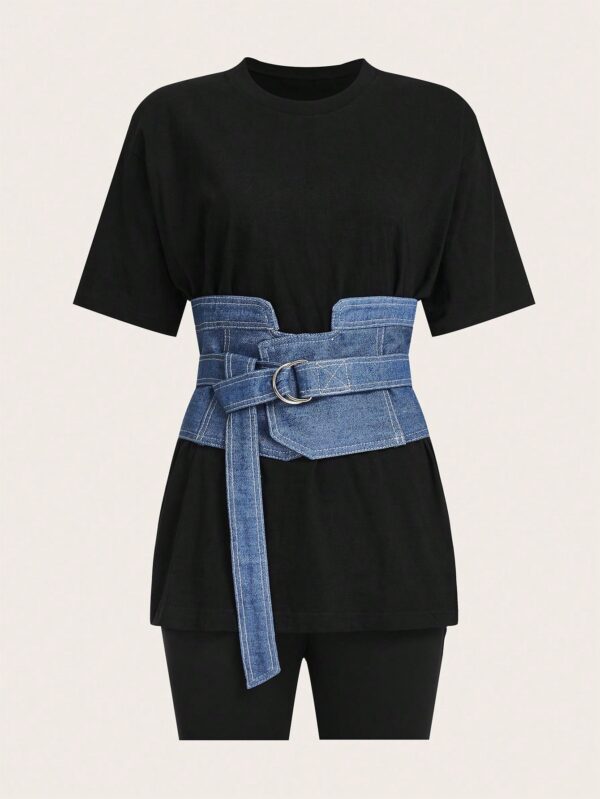 Minimal Fashionable Denim Belt Available - Image 2