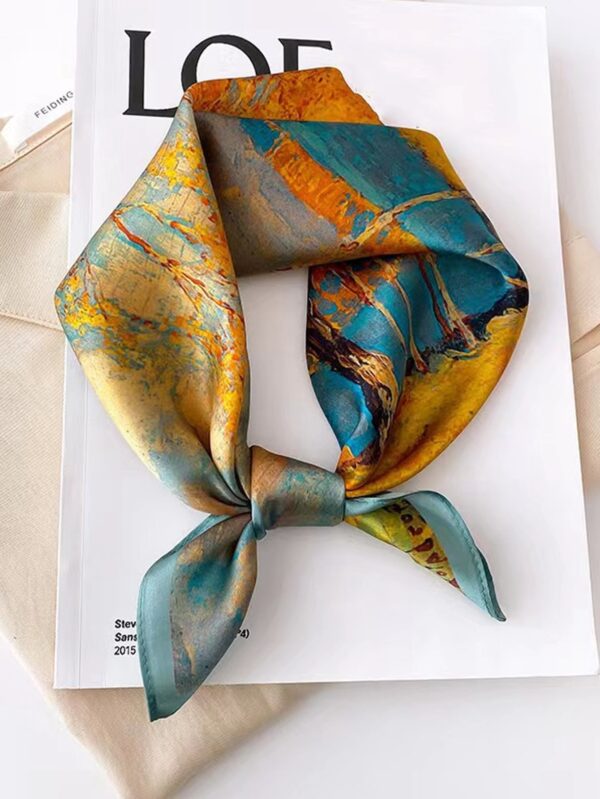 Versatile Silk Printed Multi-purpose  Scarf - Image 2