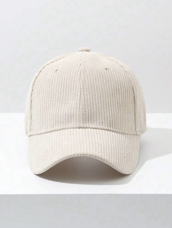 Plain Corduroy Duckbill Simple Cap - Image 2