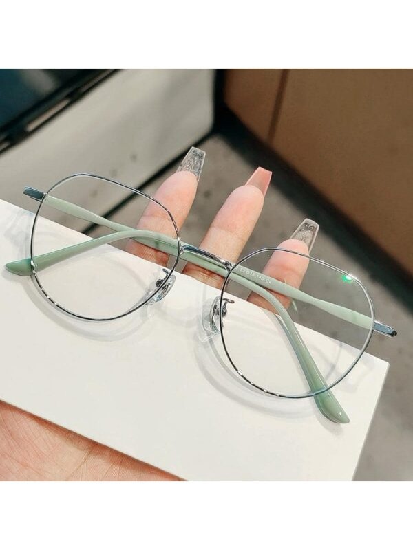 Vintage Round Frame Simple Design Clear Eyeglasses