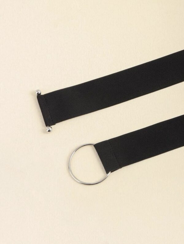 Solid OT  Buckle Versatile Elastic Belt - Image 5