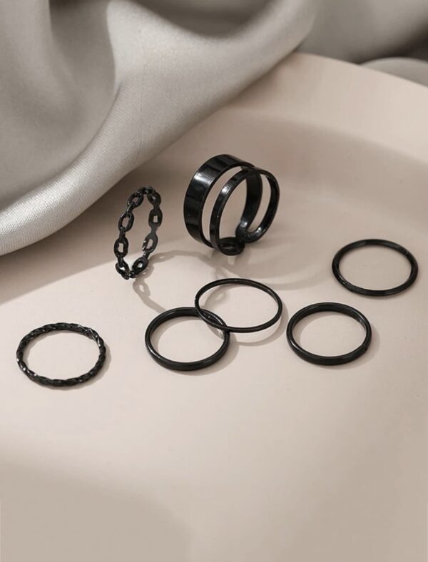 7pcs Chain Design Minimal Ring Set