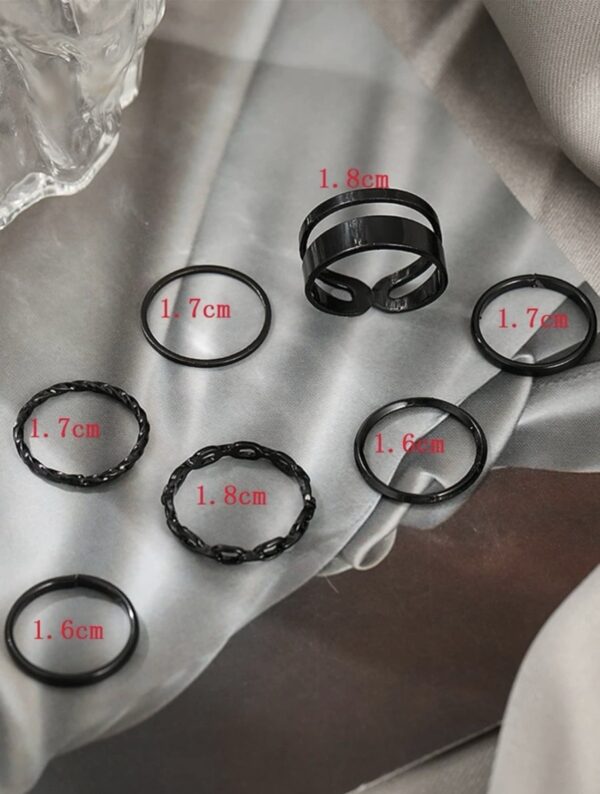 7pcs Chain Design Minimal Ring Set - Image 3