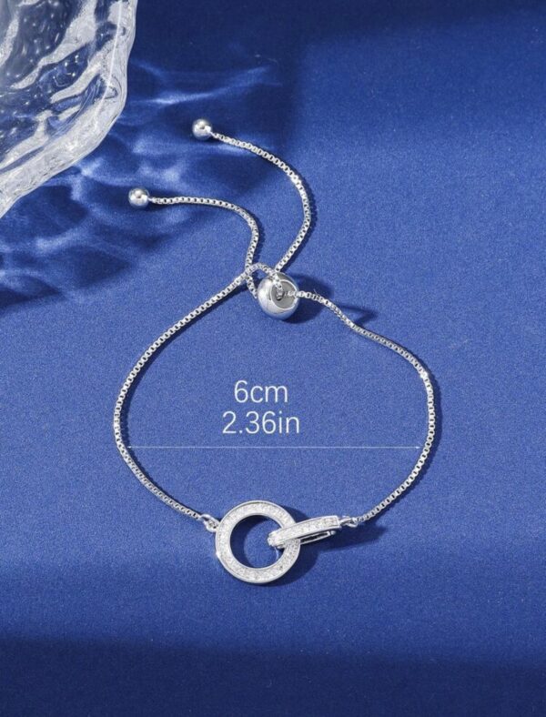 Minimal Cubic Zirconia Charm Bracelet - Image 4