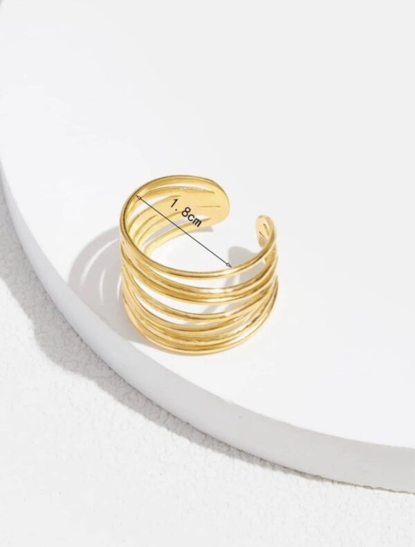 Minimal Adjustable Layer Cuff Ring - Image 4