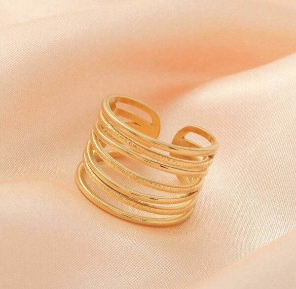 Minimal Adjustable Layer Cuff Ring - Image 3