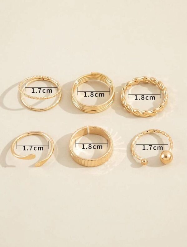 6pcs Round Ball Decor Rings - Image 4